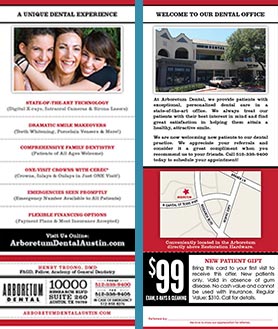 Arboretum Dental Rack Card