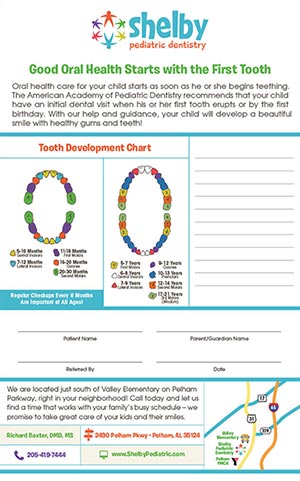 Tots to Teens Dental Development Chart