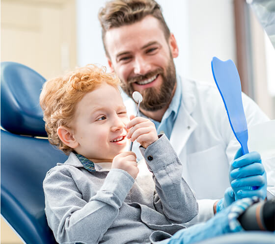 Doctor with young patient