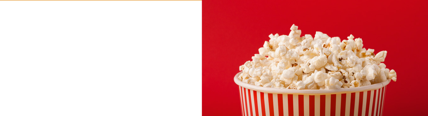 Popcorn in red and white bucket