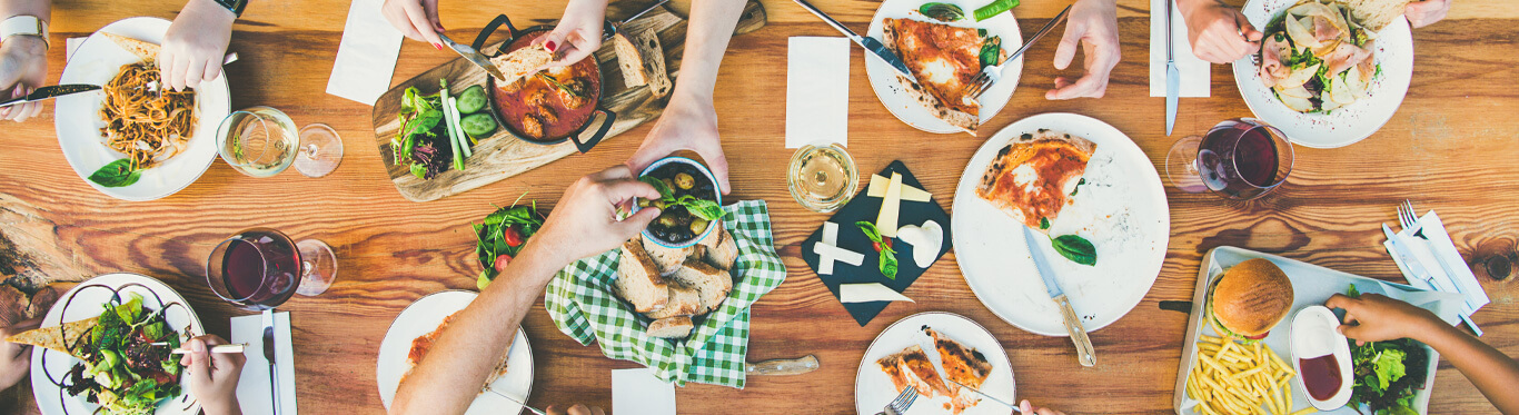 Table with food