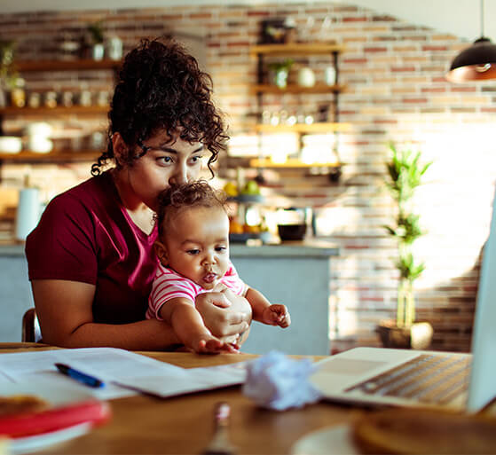 woman with child