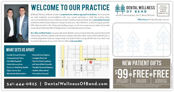 Tucker - Dental Wellness of Bend postcard back