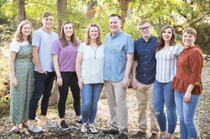 Jennifer with her family