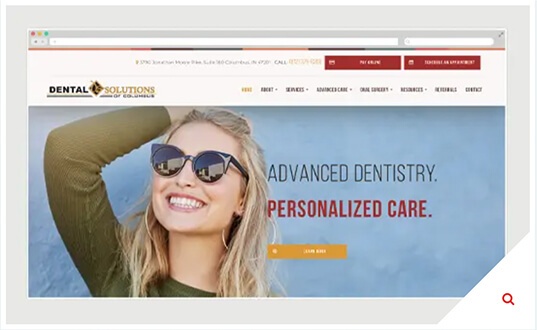 screenshot of columbusdentalsolutions.com