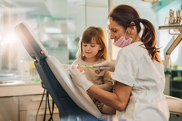 young patient and dentist