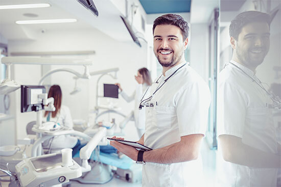 dentist in a dental office