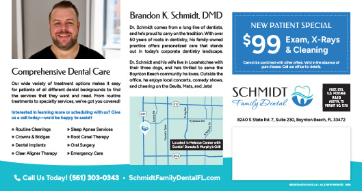 Schmidt Family Dental postcard back